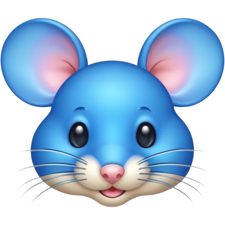 A mouse face with blue sun rays like a sun ☀️  emoji