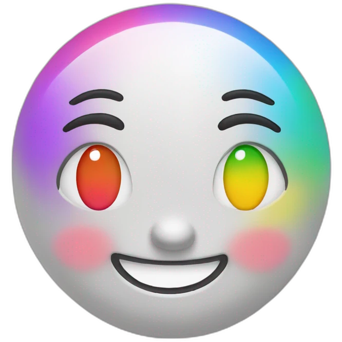 smiling face with rainbow heart-eyes emoji