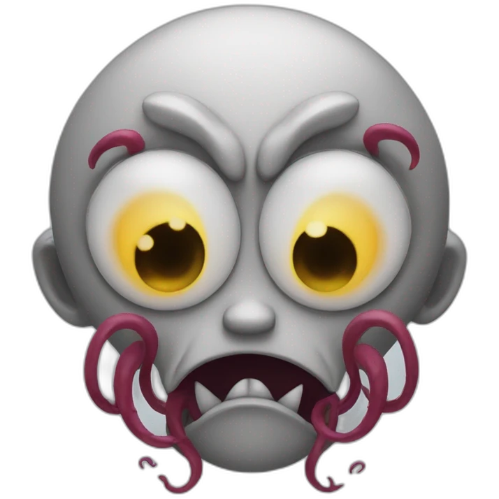 multi eyed demon worried about tentacles emoji