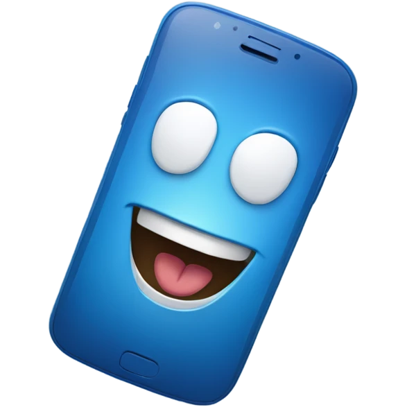 Smartphone BLUE laughing emoji