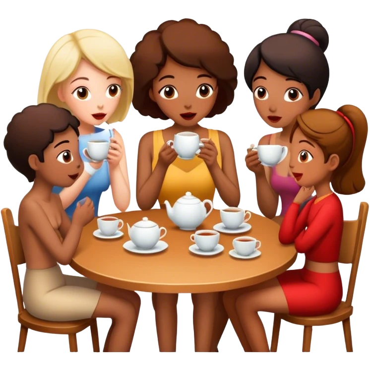 Tea-time-gossip emoji