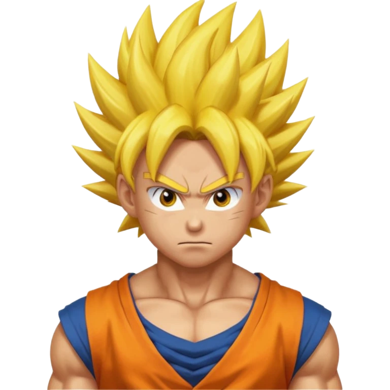 Goku's transformation with yellow hair emoji emoji