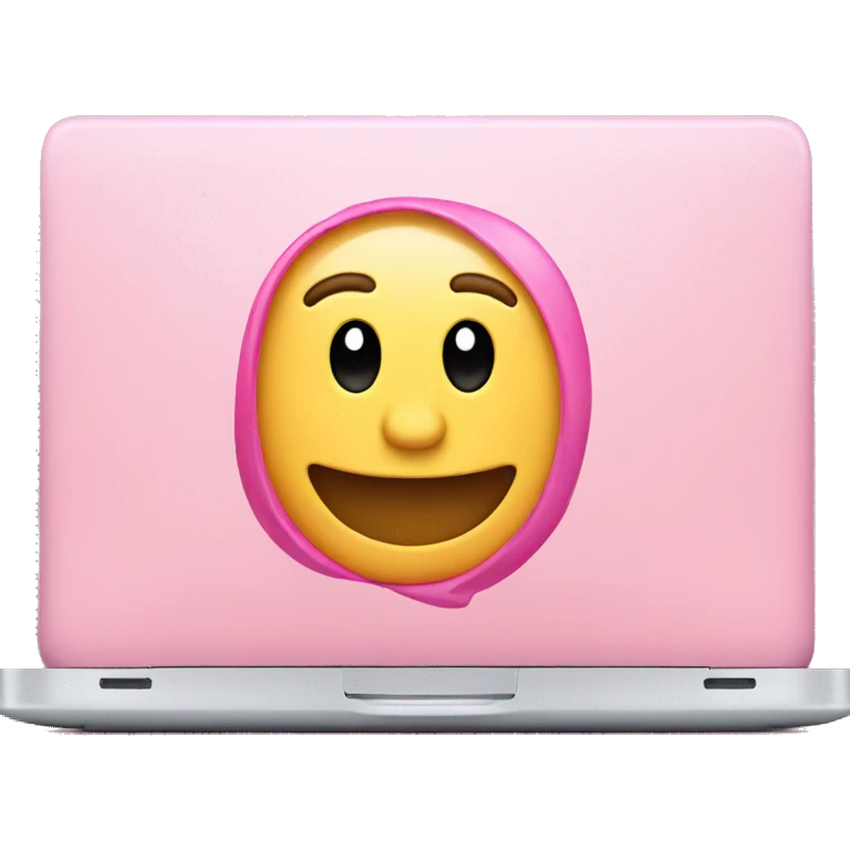 Pink Mac book emoji