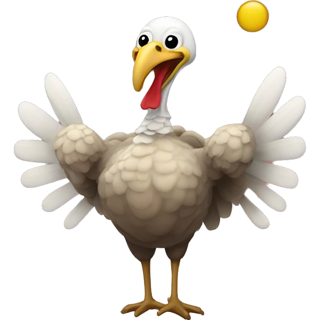 turkey in heaven after it died  emoji