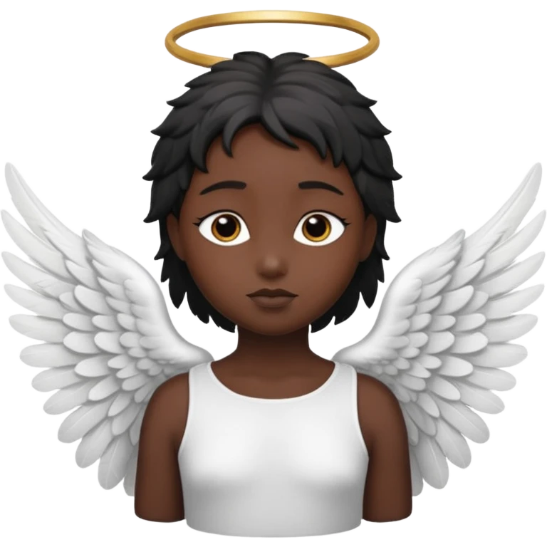 angel with black skin emoji