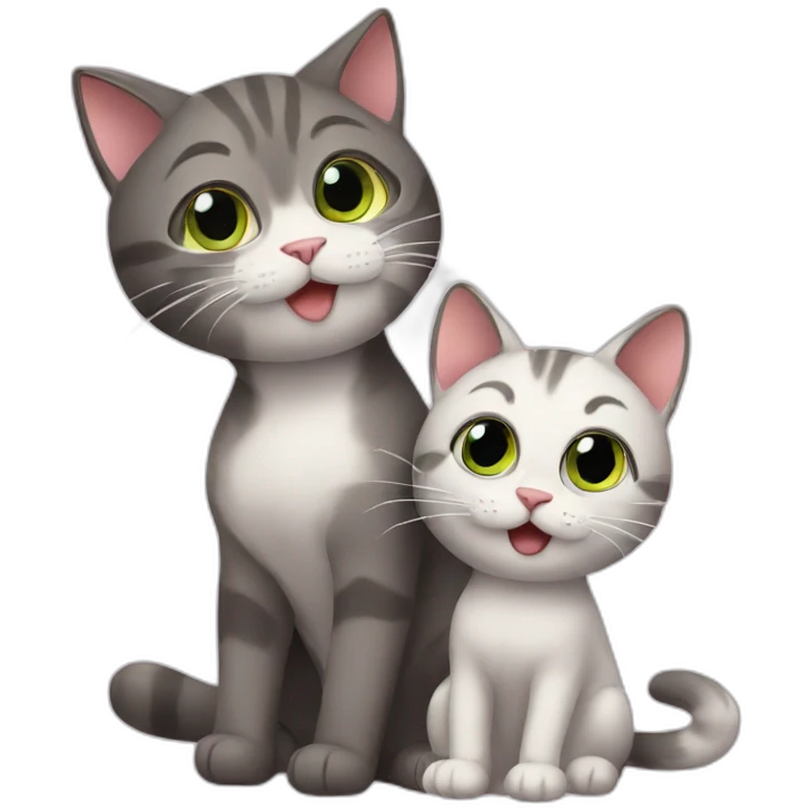 cat with cat emoji
