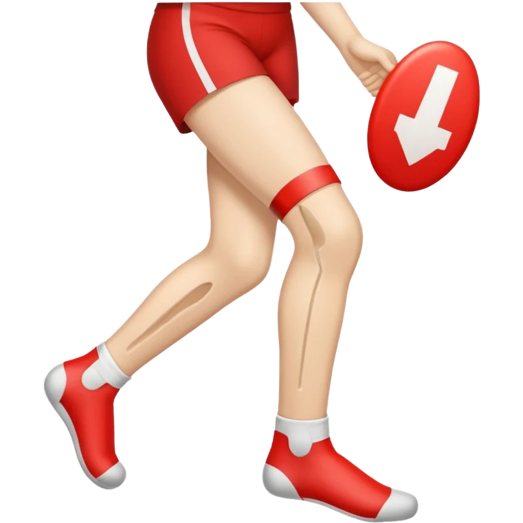 сделай на белом фото эмодзи человечек с травмой ноги emoji