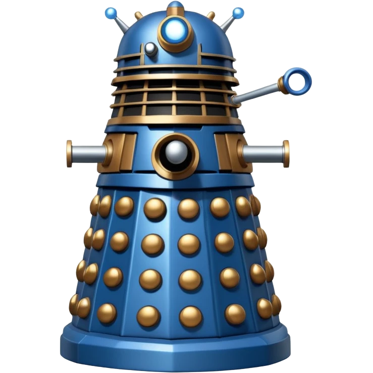 dalek silver, blue and bronze emoji