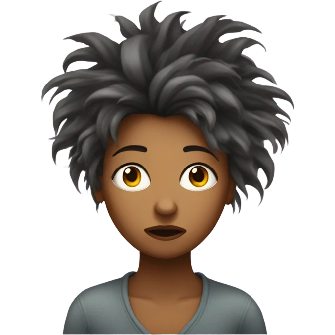 Sad crazy lady  emoji