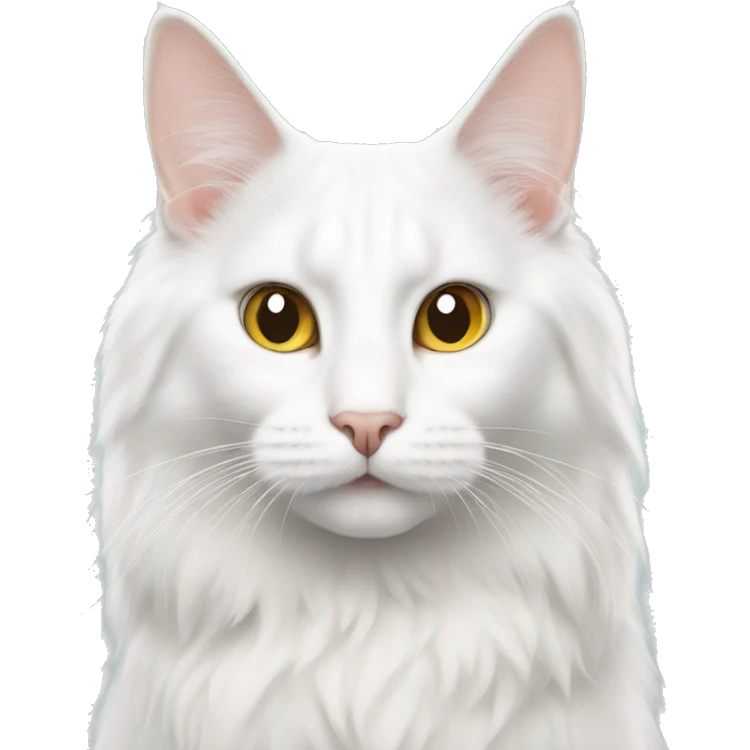 White Turkish angora cat emoji