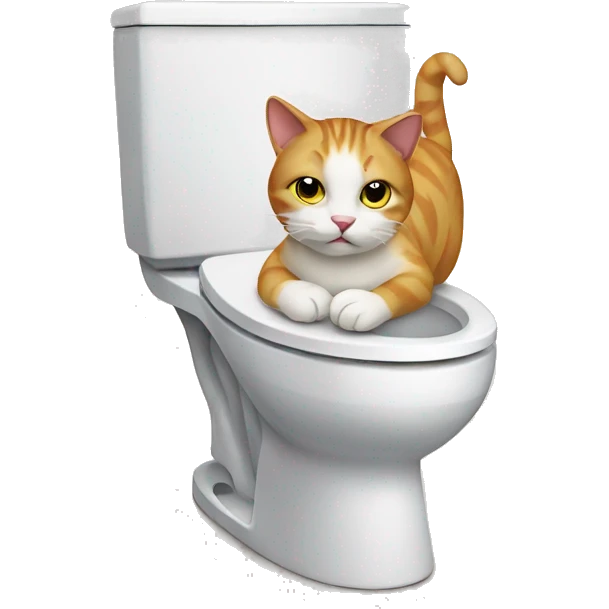 Cat on toilet  emoji