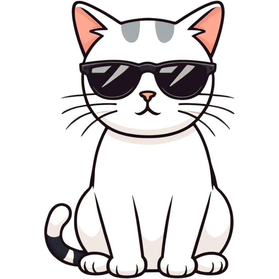 Cat with sunglasses emoji