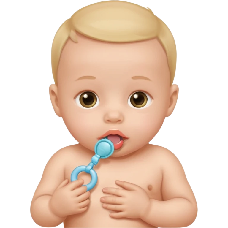 newborn with pacifier no hands emoji
