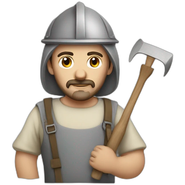 medieval architect with tools emoji