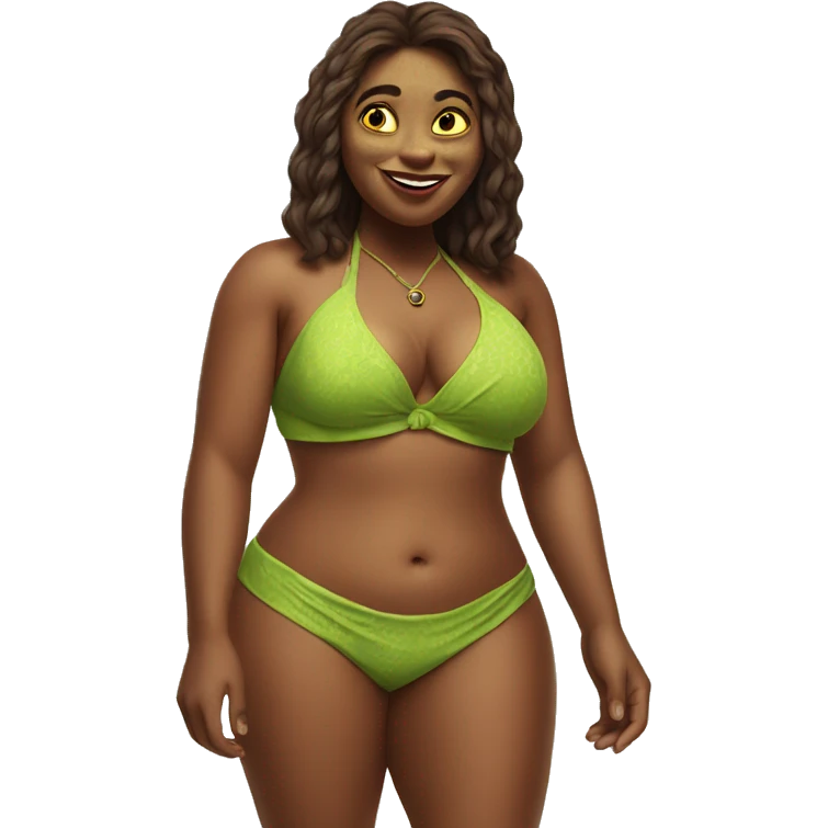 shrek in a bikini emoji