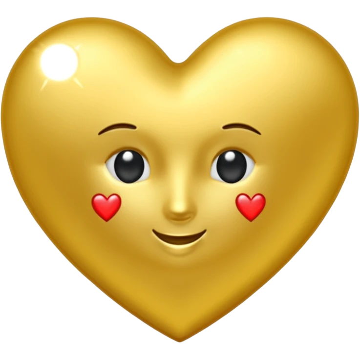 Bijoux Coeur doré espagnol doré rayon lumineux emoji