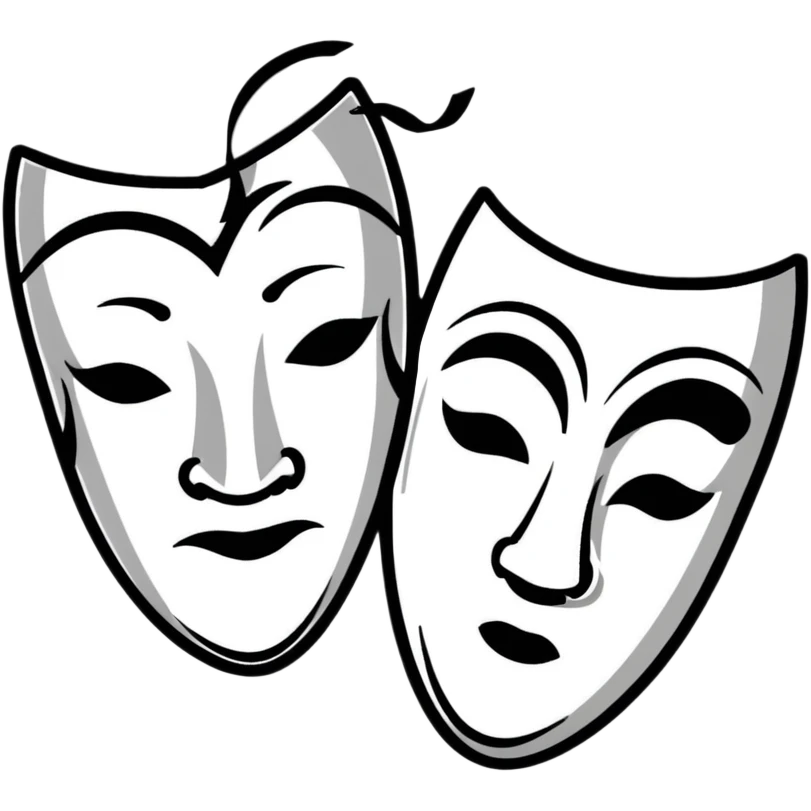 theatre masks drama comedy tragedy emoji
