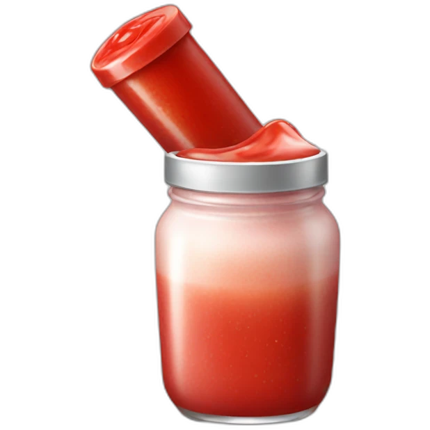 ketchup bottle as smoothie emoji