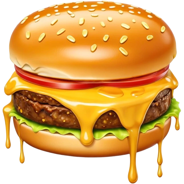 Salvador Dali Melting gold SPAM slop hamburger emoji