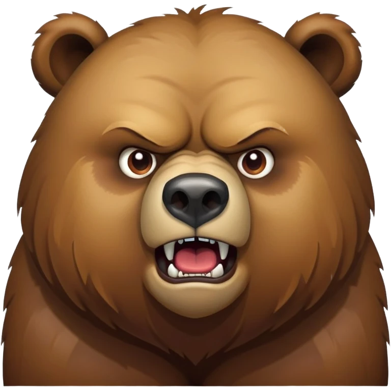 Злой толстый медведь  emoji