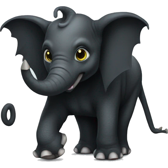 Black elephant dragon  emoji