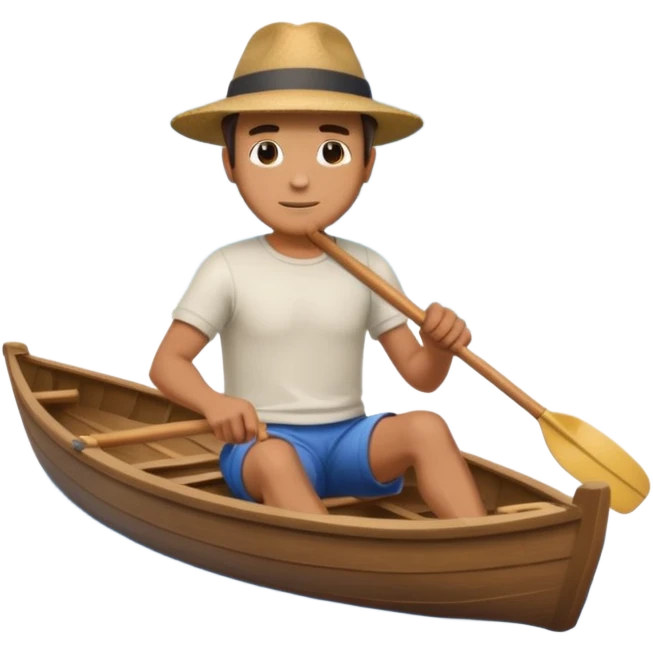 man rowing boat in Water Sports with water emoji