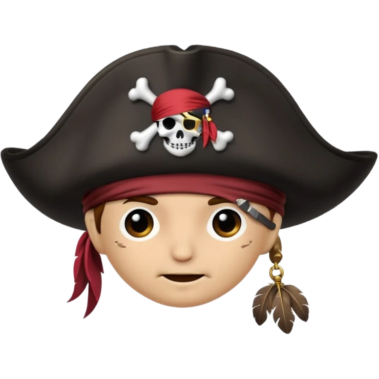 pirate hat with feather emoji