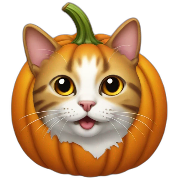 Cat pumpkin emoji