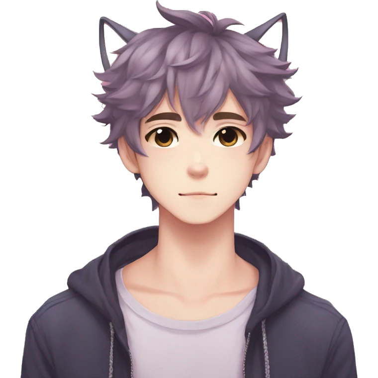 Cute Edgy Attractive Gorgeous Kawaii Pastel Anime Catboy emoji
