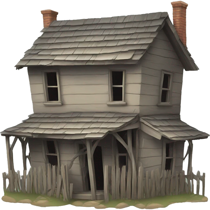 old broken house emoji
