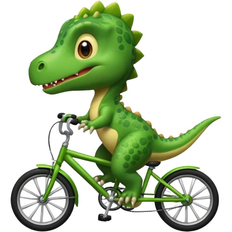 Baby dinosaur riding a bike  emoji
