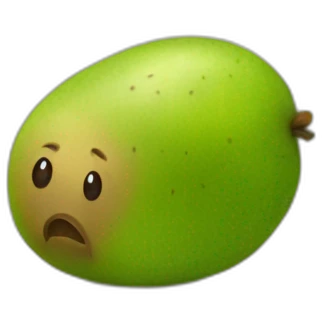 Sad kiwi fruit emoji