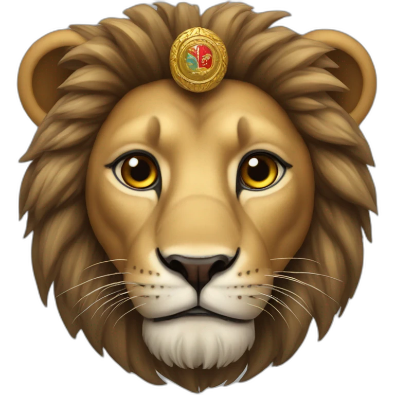 A lion wearing a Yemeni uniform emoji