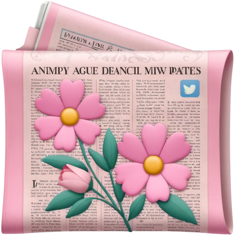 pink girly newspaper emoji