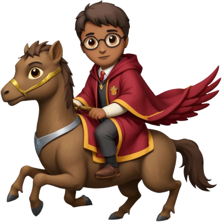 harry potter riding buckbeak emoji