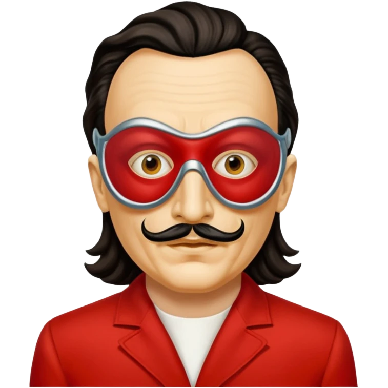 Emoji de la película La casa de papel máscara y la ropa rojo y la máscara color crema  realista  emoji