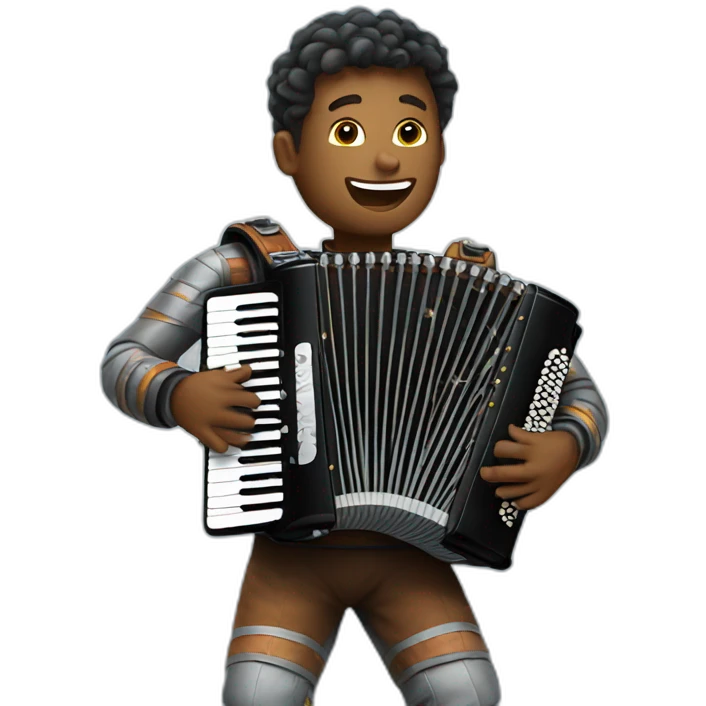 man playing accordion in space emoji