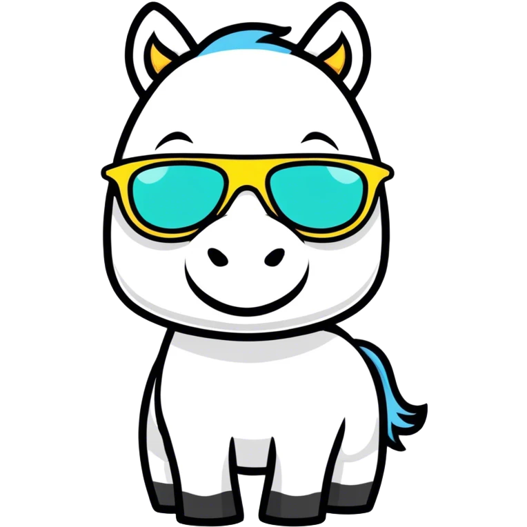 horse smiling with sunglasses emoji