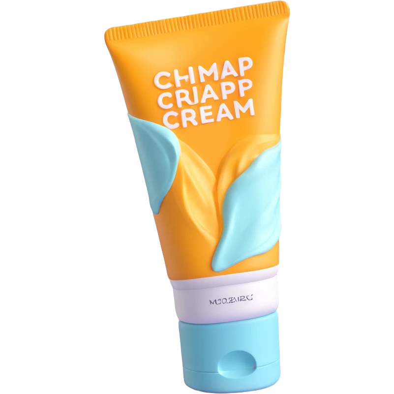 empty crumpled hand cream tube, pastel colors, very squished and wrinkled, cap on, no face or character, just the tube emoji
