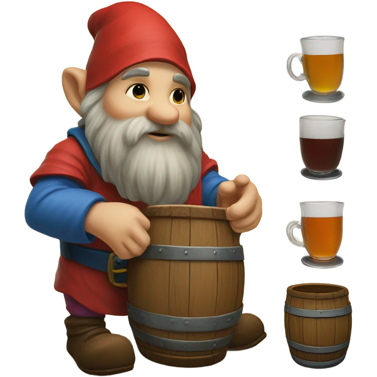 gnome pouring some rum out emoji