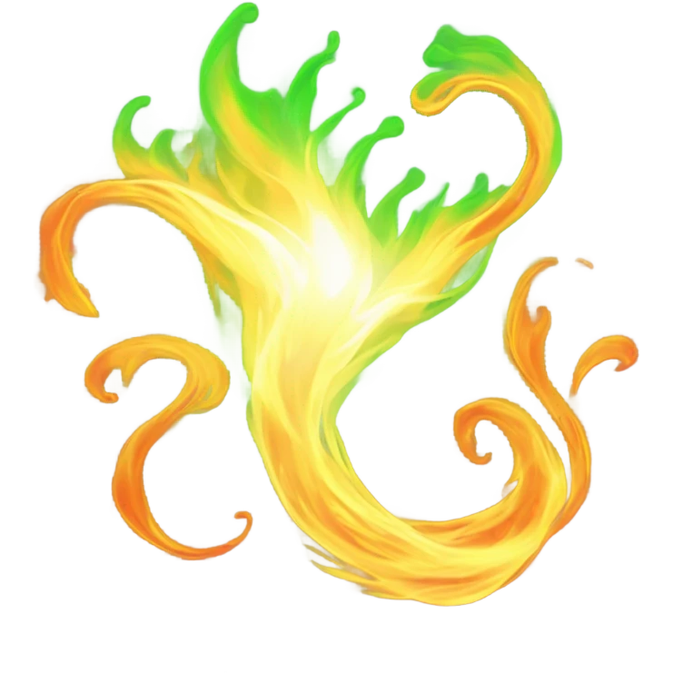 green fire emoji
