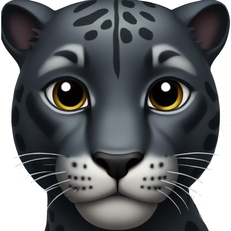 Black panther animal, face emoji