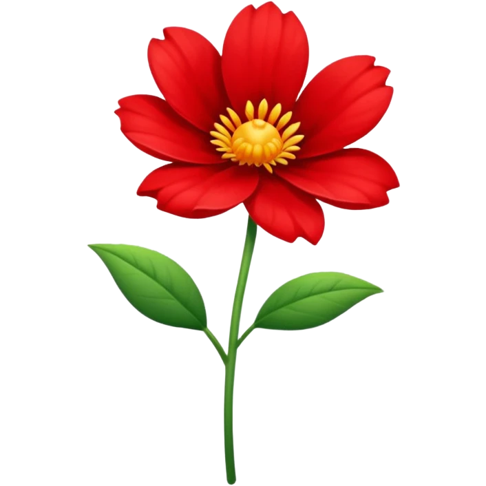 Red flower  emoji
