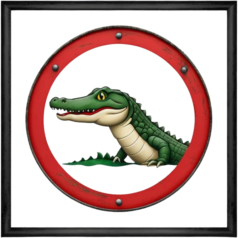 No alligators sign emoji