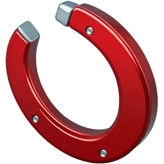 mettalic red horseshoe magnet emoji