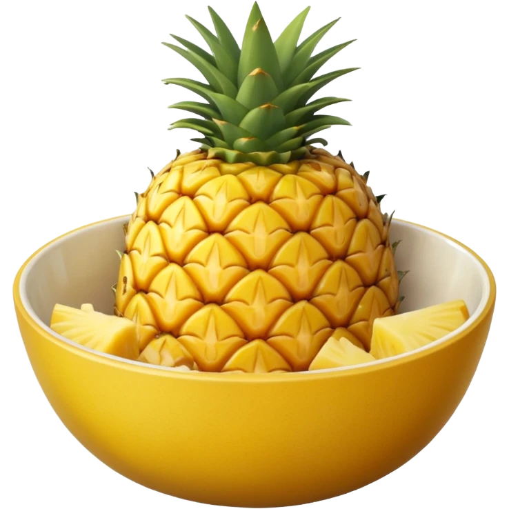 Pineapple slice in a bowl  emoji