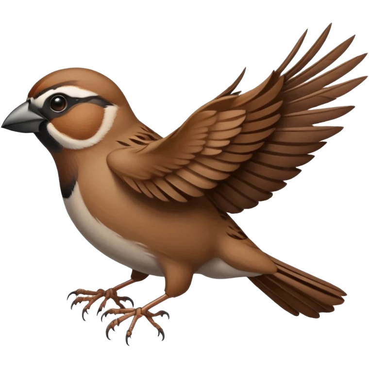 Sparrow flying emoji