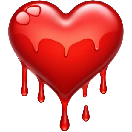Drippy heart emoji