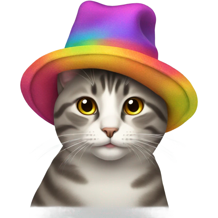 A cat with an hat emoji