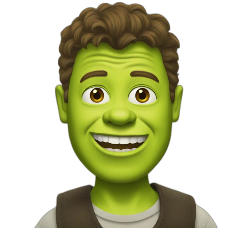 Rick astely as Shrek emoji